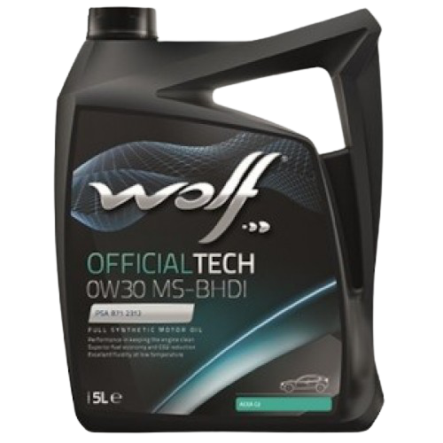 Моторное масло Wolf OfficialTech 0W-30 MS-BHDI, 5л  (WOLF: 656155)